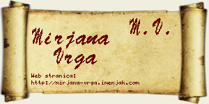 Mirjana Vrga vizit kartica
